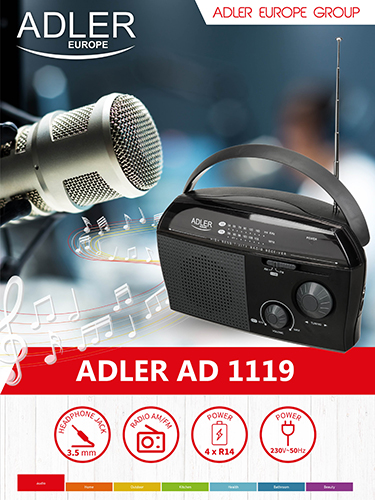 Радіо Adler AD 1119 - Ваша музична компанія