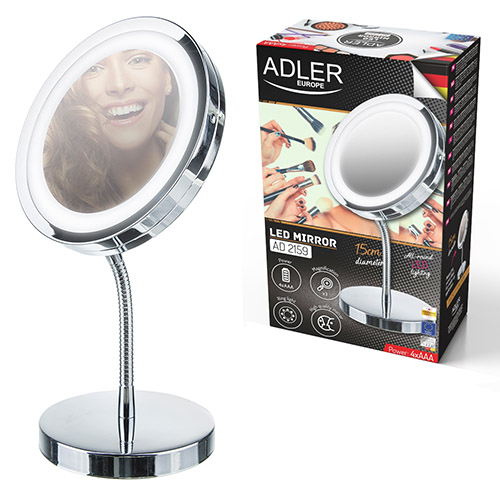 Зеркало косметичне Adler AD 2159 LED 3x zoom: Докладний огляд для ідеального макіяжу