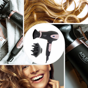 Фен Adler AD 2248 Вlack 2200W з іонізацією: Стильний та доглянутий вигляд в одному флаконі