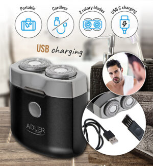 Дорожня бритва Adler AD 2936 - USB: Гладкість гоління в дорозі завжди з вами