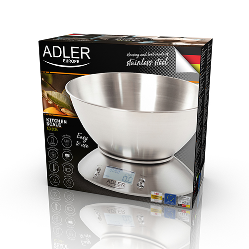 Ваги кухонні з чашею Adler AD 3134 - Зручний контроль ваги з чашею