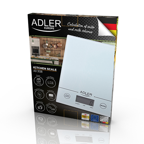 Ваги кухонні Adler AD 3138 white - Білі ваги для вашого комфорту