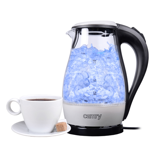 Чайник Camry CR 1251 white glass: насолоджуйтеся чаєм у стилі