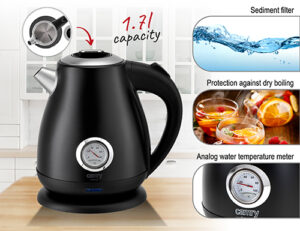 Чайник з таймером Camry CR 1344 black: Ідеальний смак