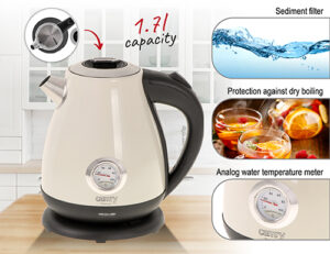 Чайник з таймером Camry CR 1344 creme: Час визріти ідеальному чаю