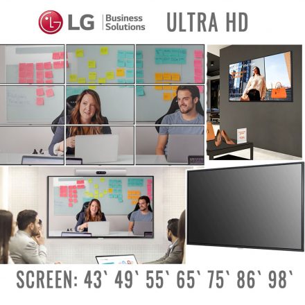 Дисплей Панель Монітор LG ULTRA HD 43′ 49′ 55′ 65′ 75′ 86′ 98′ Серія UH5F яскравість 500 кд/м² UHD магазин Мобыч