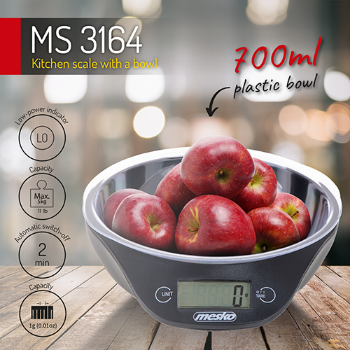 Ваги кухонні Mesko MS 3164 - Точний контроль ваги у кухні