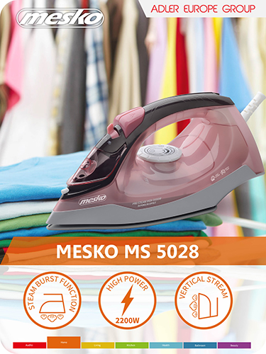 Праска Mesko MS 5028 ceramic: Розгладження вашого одягу без зусиль
