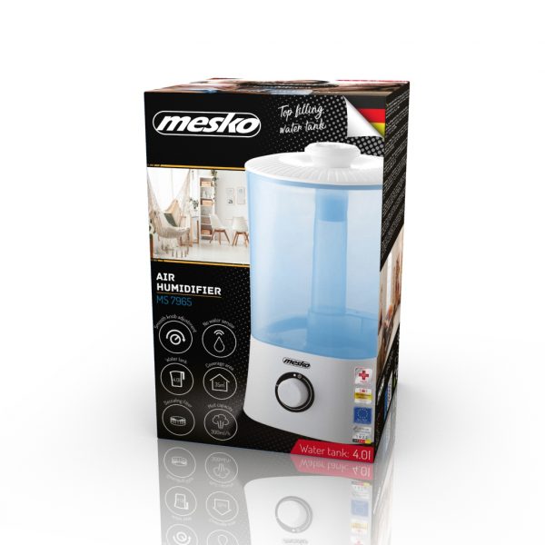 Зволожувач повітря 4.0L MS 7965 Mesko: Підтримуйте оптимальну вологість повітря в своєму приміщенні з зволожувачем Mesko