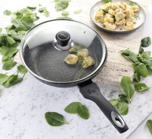 Сковорідка з кришкою 26 см Tiross TS1255P Підходить для індукційних газових керамічних та галогенних плит