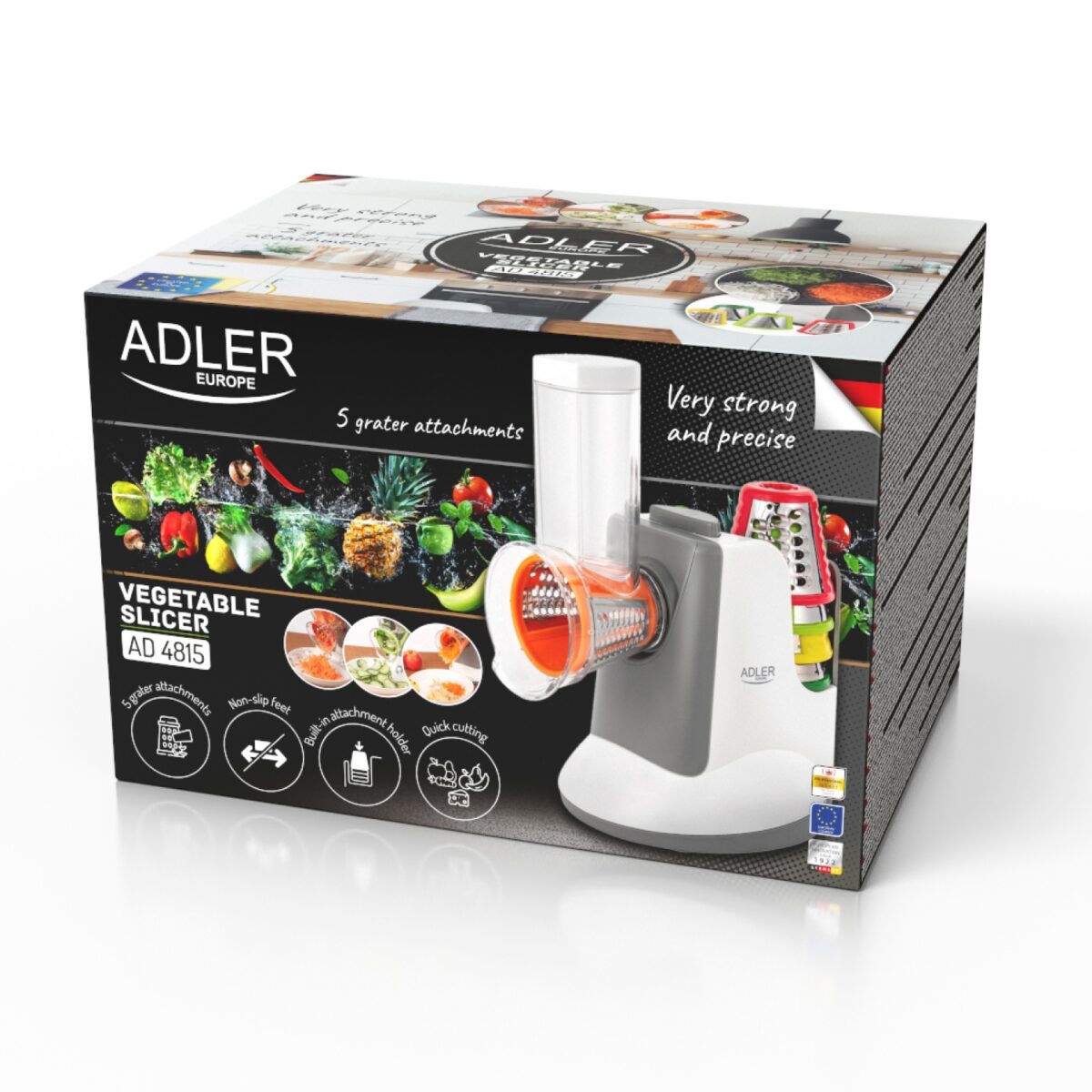 Овочерізка AD 4815 Adler з 5 насадками! Легко. Швидко. Професійно