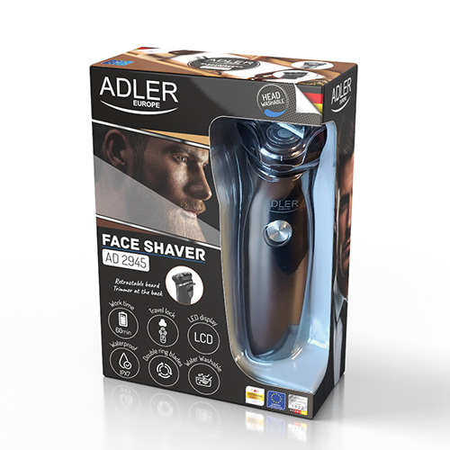 Електробритва з тримером для бороди Adler AD 2945 - LED - USB - IPX7 магазин Мобіч