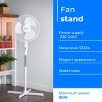 Вентилятор на підставці настільний Adler AD 7305 40 см - Зображення 8