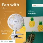 Компактний Вентилятор із затискачем та основою Adler AD 7317
