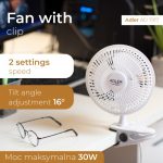 Компактний Вентилятор із затискачем та основою Adler AD 7317 - Зображення 20