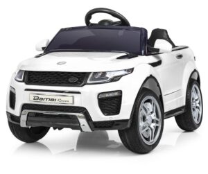 Електромобіль BAMBI RACER - ідеальний подарунок для кожної дитини . Це чудово розважає не тільки хлопчиків, а й дівчаток. Дитина може самостійно керувати автомобілем, у батьків є пульт дистанційного керування, якщо дитина не вміє керувати автомобілем. Приємнішою поїздку зроблять вбудовані мелодії та можливість підключити звук із зовнішнього джерела. Акумулятор 2x 6V 5Ah Потужні двигуни Автомобіль, обладнаний « вільним стартом » Вбудований плеєр Відкриття дверей Ремені безпеки Можливість підключення MP3 плеєра або телефону Можливість підключення micro SD карти Звук двигуна при запуску Вбудований динамік з регулюванням гучності Трьохспицеве кермо з звуковим сигналом Вбудовані мелодії Індикатор заряду акумулятора Фальшиві годинники з підсвічуванням Підвіска на задніх колесах Автомобіль самостійної збірки. З міркувань безпеки автомобіль можна використовувати лише під наглядом дорослих. Перед першим використанням уважно прочитайте інструкцію. ПАРАМЕТРИ ВИРОБУ Загальна довжина: 103,0 см максимальна ширина в дзеркалах: 63,0 см Загальна висота: 55,0 см ширина сидіння: 38,0 см висота спинки: 22,0 см глибина сидіння: 20,0 см діаметр колеса: 24,0 см ширина шини: 9,0 см довжина від сидіння до педалі газу: 28,0 см ТЕХНІЧНІ ДАНІ акумулятор: 2 x 6V 4,5 Ah двигун: 12V30W 12V15W тип колеса: Піна EVA час водіння: до 2 годин швидкість: 3-5 км/год кількість передач: 2 швидкісні режими: 3 (дистанційне керування) Пульт: ТАК зарядний пристрій: ТАК Кількість місць: 1 Максимальне навантаження: 30,0 кг ДОДАТКОВІ МОЖЛИВОСТІ: транспортний засіб, обладнаний «вільним стартом», відкриття дверей, ремені безпеки, можливість підключення MP3 плеєра або телефону, вбудований плеєр,вбудовані мелодії,амортизація заднього колеса,можливість підключення micro SD карти, звук двигуна при запуску, вбудований динамік з регулюванням гучності, трьохспицеве кермо з клаксоном, індикатор заряду акумулятора, фіктивні годинники з підсвічуванням.