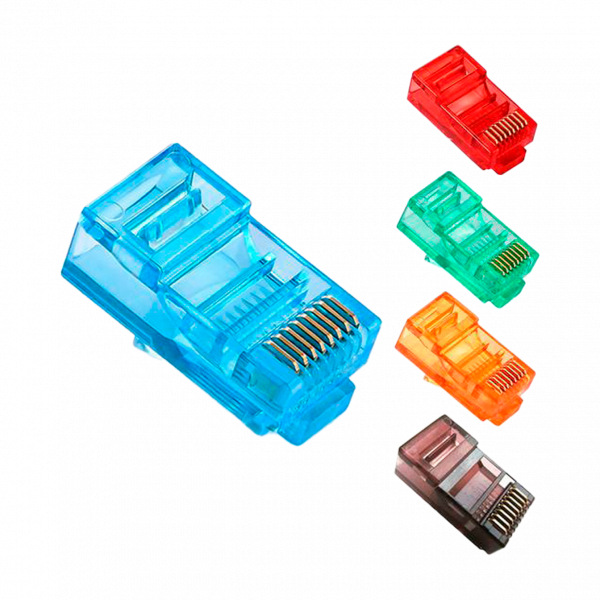 Конектор кольоровий RJ45 8P8C UTP Cat.5E (100 шт)