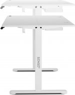 Комп'ютерний електричний стіл для геймерів SENSE7 Nojo White стільниця 140x70 см висота 72 до 118 см навантаження до 70 кг - Зображення 4