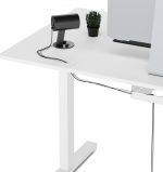 Комп'ютерний електричний стіл для геймерів SENSE7 Nojo White стільниця 140x70 см висота 72 до 118 см навантаження до 70 кг - Зображення 7