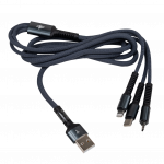 Кабель Шнур LogicPower 3 в 1 USB 3.0 to Type-C/Lightning/Micro-USB 1м C20CM