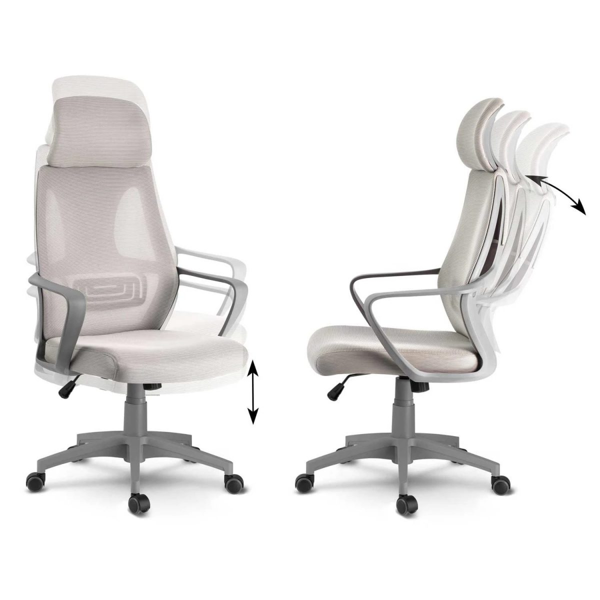 Офісне крісло Sofotel Praga Grey Поєднання ергономіки та сучасного дизайну - Зображення 4