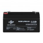 Акумулятор свинцево-кислотний AGM LogicPower LPM АКБ 6V 1.3 Ah - Зображення 3