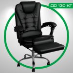 Офісне крісло з підставкою для ніг Malatec чорне Для комфорту і продуктивності - Зображення 5