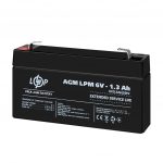 Акумулятор свинцево-кислотний AGM LogicPower LPM АКБ 6V 1.3 Ah