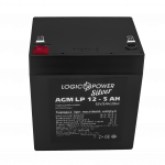 Акумулятор AGM LogicPower LP 12V 5 Ah Silver - Зображення 2