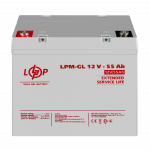 Аккумулятор гелевий LogicPower LPM-GL 12V 55Ah - Зображення 2