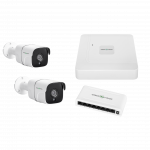 Комплект відеоспостереження вуличний на 2 циліндричні камери GreenVision GV-IP-K-W60/02 5MP (Lite)
