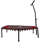 Батут для фітнесу з ручкою FunFit 130 см Red-Компактний та ефективний тренажер - Зображення 5