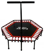 Батут для фітнесу з ручкою FunFit 130 см Red-Компактний та ефективний тренажер - Зображення 6
