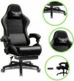 Геймерське крісло STAZER EAGLE Чорно-зелений- елегантний дизайн і комфорт - Зображення 3