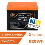 Акумулятор LogicPower LP LiFePO4 25.6V 32 Ah 820Wh BMS 40A/32А пластик Smart BT