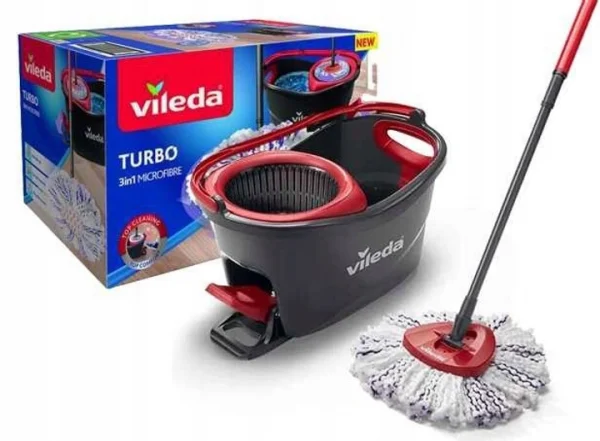 Набір для прибирання Vileda 167751 TURBO 3in1 Microfibre Швабра + відро з віджимом