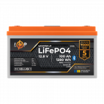 Акумулятор LogicPower LP LiFePO4 12.8V 100 Ah 1280Wh BMS 100A/50А пластик LCD Smart BT