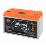 Акумулятор LogicPower LP LiFePO4 12.8V 100 Ah 1280Wh BMS 100A/50А пластик LCD Smart BT - Зображення 4
