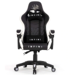 Геймерське крісло Infini Five чорно-біле Стильний дизайн та неймовірний комфорт - Зображення 2