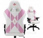 Геймерське крісло KRAKEN Feyton біло-рожеве- комфорт та елегантність для вас - Зображення 2