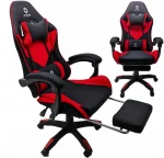 Геймерське крісло Atom 26 L екошкіра чорна-Комфорт і стиль для тривалих ігрових сесій та роботи