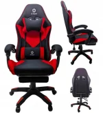 Геймерське крісло Atom 26 L екошкіра чорна-Комфорт і стиль для тривалих ігрових сесій та роботи - Зображення 4