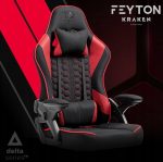Геймерське крісло KRAKEN Feyton тканина чорно-червона .Преміум комфорт і стиль - Зображення 2