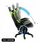 Геймерське крісло KRAKEN Feyton чорно-зелений-поєднання комфорту та динамічного дизайну - Зображення 7