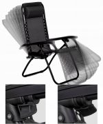 Розкладний лежак 2в1 eHokery ORION чорний -Стиль та комфорт для відпочинку на пляжі та в саду - Зображення 5