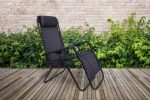 Розкладний лежак 2в1 eHokery ORION чорний -Стиль та комфорт для відпочинку на пляжі та в саду - Зображення 3