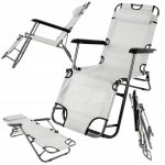 Розкладний пляжний лежак 2в1 сірий -Ідеальний вибір для комфортного відпочинку на пляжі та в саду - Зображення 2