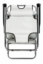 Розкладний пляжний лежак 2в1 сірий -Ідеальний вибір для комфортного відпочинку на пляжі та в саду - Зображення 4