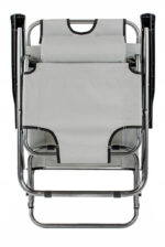 Розкладний пляжний лежак 2в1 графіт -Комфорт та зручність для відпочинку на пляжі та в саду - Зображення 3