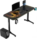 ІГРОВИЙ КОМП'ЮТЕРНИЙ СТІЛ 140x60 см ULTRADESK FRAG + PAD Gold-Стильний та функціональний - Зображення 4